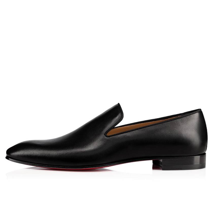 Men's Christian Louboutin Dandelion Calf Loafers - Black [2718-936]